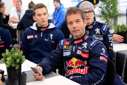 Sébastien Loeb, Team Peugeot Hansen, avec Timmy Hansen, Team Peugeot Hansen, et Kevin Hansen, Peugeot Hansen Academy