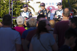 Sébastien Ogier, Volkswagen Motorsport; Thierry Neuville, Hyundai Motorsport; Jari-Matti Latvala, Vo