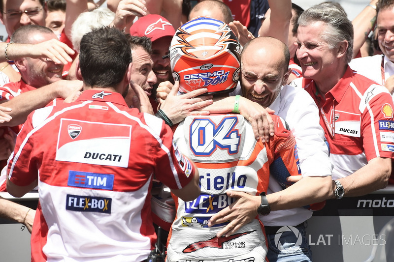 Andrea Dovizioso, Ducati Team dan Claudio Domenicali, CEO Ducati