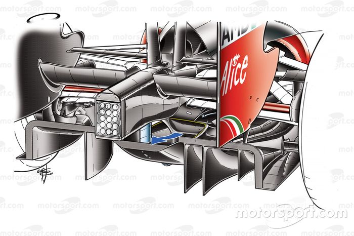 Detalle del difusor del Ferrari F60 (660) 2009