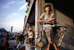 Nina Rindt waiting for her husband Jochen to pass by. He died in an accident at Parabolica just moments after this picture was taken
