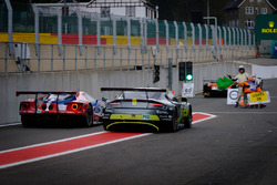 #97 Aston Martin Racing Aston Martin Vantage: Darren Turner, Jonathan Adam, Daniel Serra, #66 Ford Chip Ganassi Racing Ford GT: Olivier Pla, Stefan Mücke, Billy Johnson