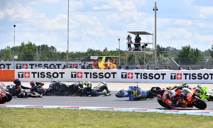 Jorge Martín, Aprilia Racing Team; Pedro Acosta, Red Bull KTM Factory Racing; Fabio Di Giannantonio, VR46 Racing Team; Fermín Aldeguer, Gresini Racing