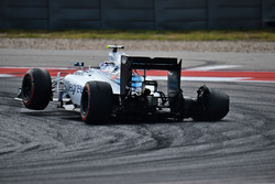 Valtteri Bottas, Williams FW38 con una pochadura