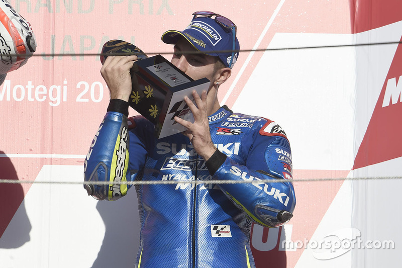 Podium tercero, Maverick Viñales, Team Suzuki Ecstar MotoGP