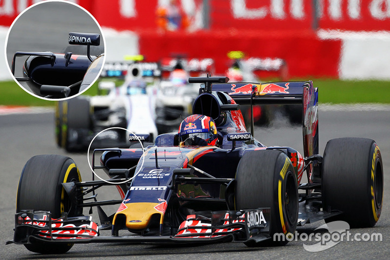 Carlos Sainz Jr., Scuderia Toro Rosso STR11 detail van de sidepods