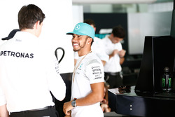Lewis Hamilton, Mercedes AMG F1, Toto Wolff, Mercedes AMG F1 Shareholder and Executive Director