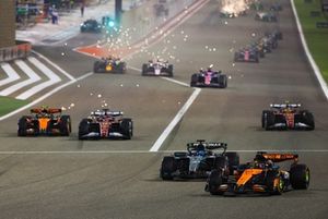 Charles Leclerc, Ferrari, Lewis Hamilton, Ferrari, Lando Norris, McLaren, Oscar Piastri, McLaren, George Russell, Mercedes