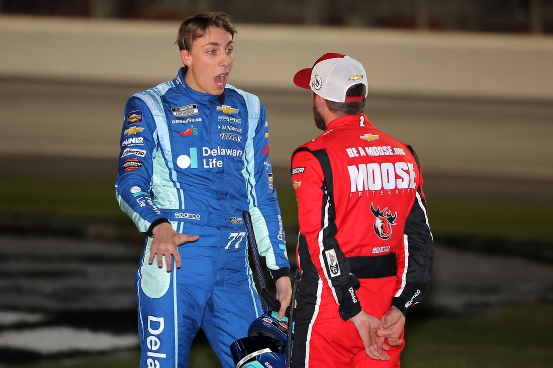 Carson Hocevar, Spire Motorsports Chevrolet, Ross Chastain, Trackhouse Racing Chevrolet