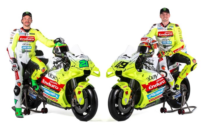 VR46、モルビデリ加入の2025年新カラーリング発表。ロッシの「46