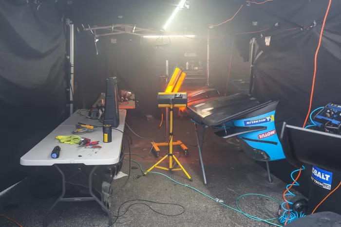 Fire in the Daytona garage area