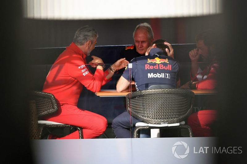 Maurizio Arrivabene, Ferrari, Dr Helmut Marko, Red Bull Motorsport, Christian Horner, Red Bull Racing és Gino Rosato, Ferrari