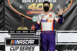 Race Winner Denny Hamlin, Joe Gibbs Racing, Toyota Camry