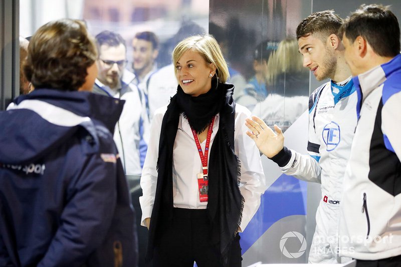 Susie Wolff, Team Principal, Venturi Formula E, Edoardo Mortara (CHE) Venturi Formula E, in the garage