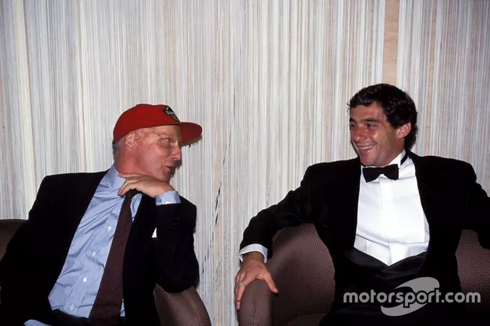 Niki Lauda et Ayrton Senna
