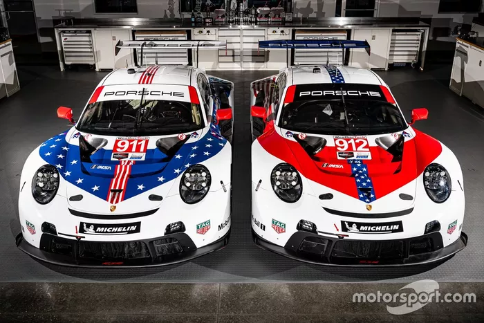 #911 Porsche GT Team Porsche 911 RSR: Frederic Makowiecki, Nick Tandy, Earl Bamber, #912 Porsche GT Team Porsche 911 RSR: Earl Bamber, Laurens Vanthoor, Neel Jani