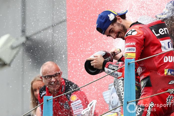 Podio: ganador Francesco Bagnaia, Ducati Team