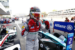 Daniel Abt, Audi Sport ABT Schaeffler, celebrates after winning the race