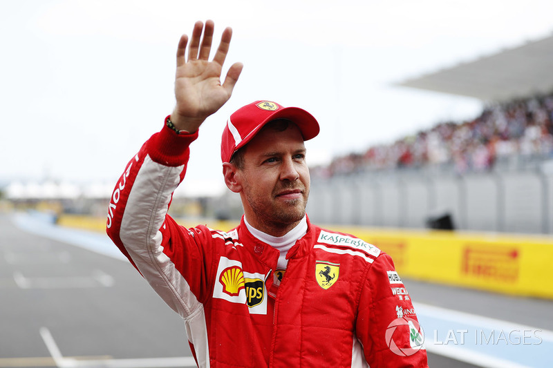 Il terzo qualificato Sebastian Vettel, Ferrari