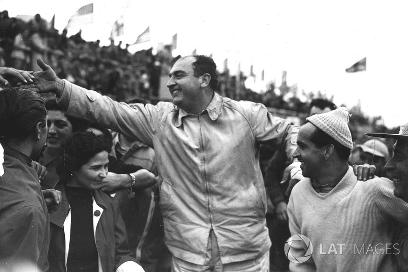 Winnaars Jose Froilan Gonzalez, Maurice Trintignant, Ferrari