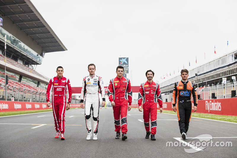 Giuliano Alesi, Trident, Anthoine Hubert, ART Grand Prix, Julien Falchero, Arden International, Gabriel Aubry, Arden International, Dorian Boccolacci, MP Motorsport