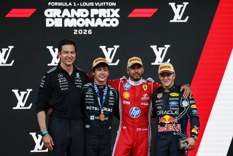 Andrea Kimi Antonelli, Mercedes, Lewis Hamilton, Ferrari, Isack Hadjar, Red Bull Racing, Toto Wolff, Mercedes