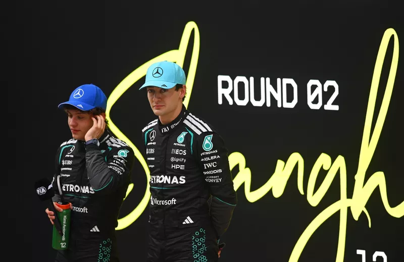 George Russell, Mercedes; Andrea Kimi Antonelli, Mercedes