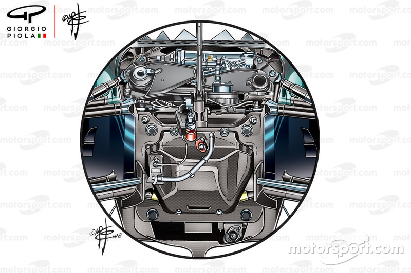 Mercedes W09, sospensione anteriore