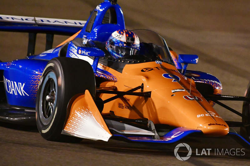 Scott Dixon, Chip Ganassi Racing Honda prueba el aeroscreen