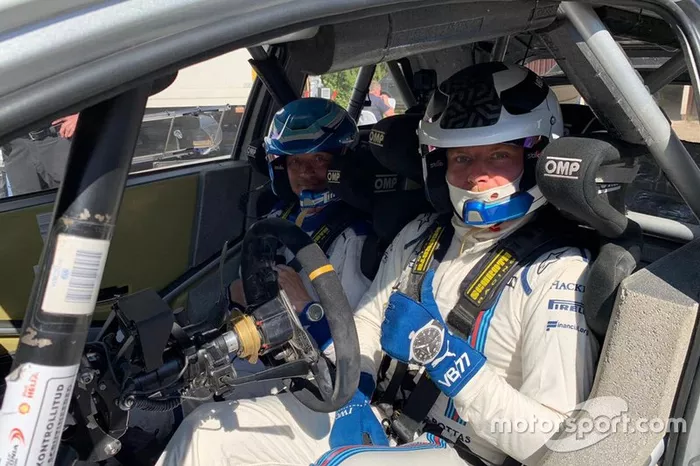 Valtteri Bottas is testing Toyota Yaris WRC