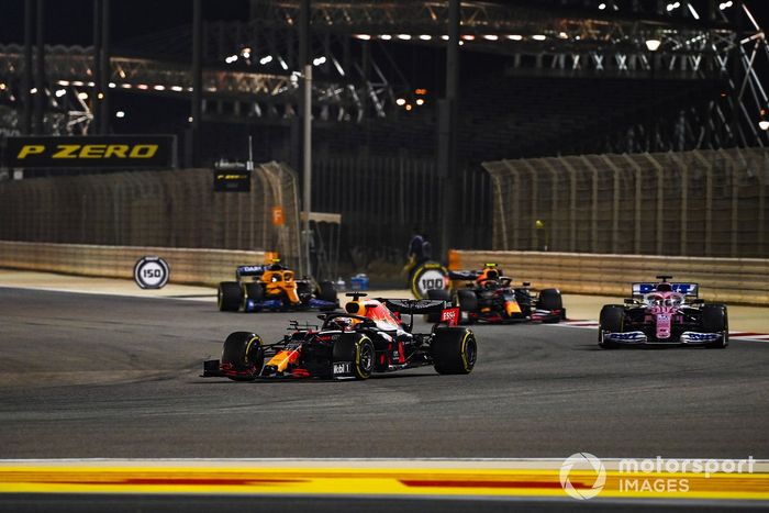 Max Verstappen, Red Bull Racing RB16, Sergio Pérez, Racing Point RP20, Alex Albon, Red Bull Racing RB16, Lando Norris, McLaren MCL35