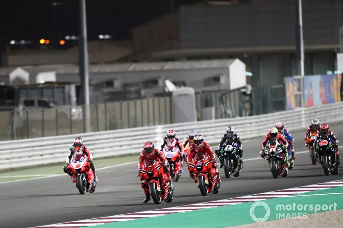 Partenza, Francesco Bagnaia, Ducati Team in testa