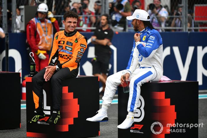 Lewis Hamilton, Ferrari, Lando Norris, McLaren