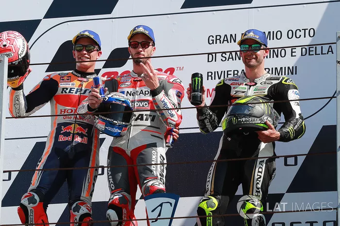#13 GP de San Marino - Podio: Andrea Dovizioso, Marc Márquez, Cal Crutchlow