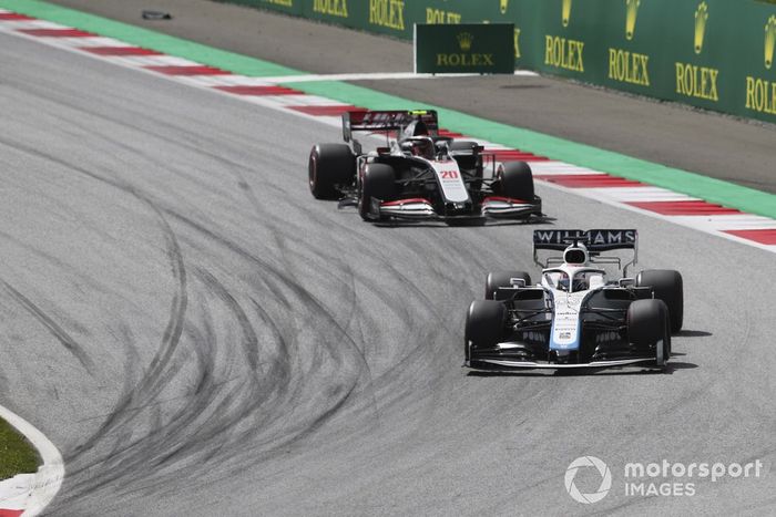 George Russell, Williams FW43, Kevin Magnussen, Haas VF-20, Daniil Kvyat, AlphaTauri AT01