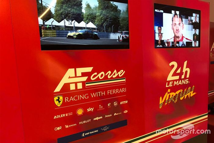 Preparación en Ferrari para las 24h de Le Mans virtuales