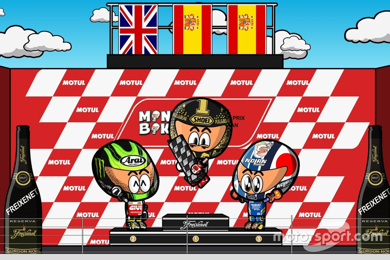 El podio del GP de Japón de MotoGP 2018, por MiniBikers