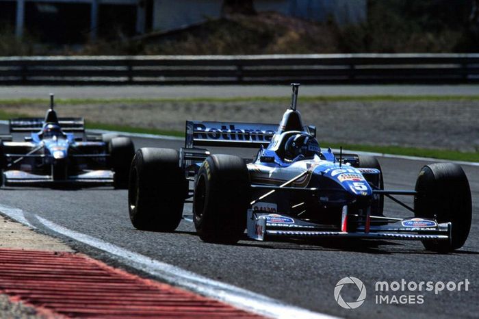 Damon Hill, Williams FW18 Renault, Jacques Villeneuve, Williams FW18 Renault