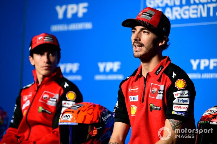 Marc Marquez, Ducati Team, Francesco Bagnaia, Ducati Team