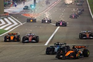 Charles Leclerc, Ferrari, Lewis Hamilton, Ferrari, Lando Norris, McLaren, Oscar Piastri, McLaren, George Russell, Mercedes