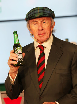 Jackie Stewart, bij de Heineken sponsoraankondiging