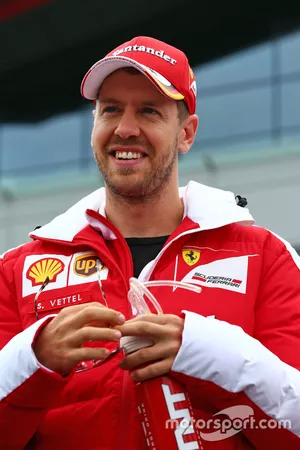 Sebastian Vettel, Ferrari on the drivers parade