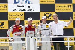 Podium: Sieger Edoardo Mortara, Audi Sport Team Abt Sportsline, Audi RS 5 DTM; 2. Jamie Green, Audi