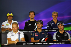 Pressekonferenz: Felipe Nasr, Sauber F1 Team; Jolyon Palmer, Renault Sport F1 Team; Marcus Ericsson,