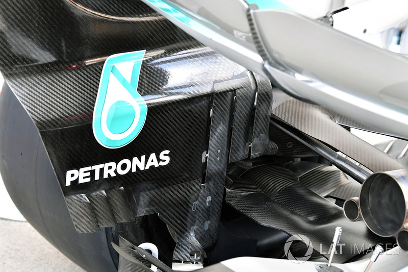 Mercedes AMG F1 F1 W08 detalle trasero