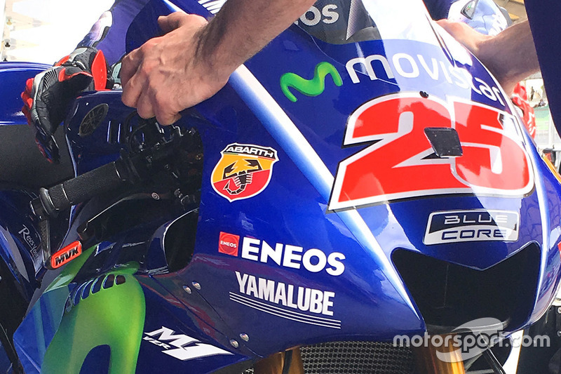 Bike detail of Maverick Viñales, Yamaha Factory Racing