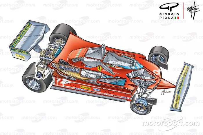 Vista del Ferrari 312T4 3/4