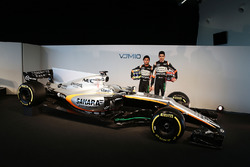 Sergio Pérez, Sahara Force India F1 et son équipier Esteban Ocon, Sahara Force India F1 Team avec la Sahara Force India F1 VJM10