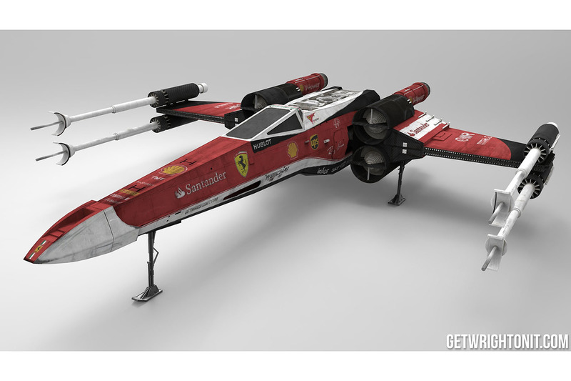 X-Wing im Ferrari-Design