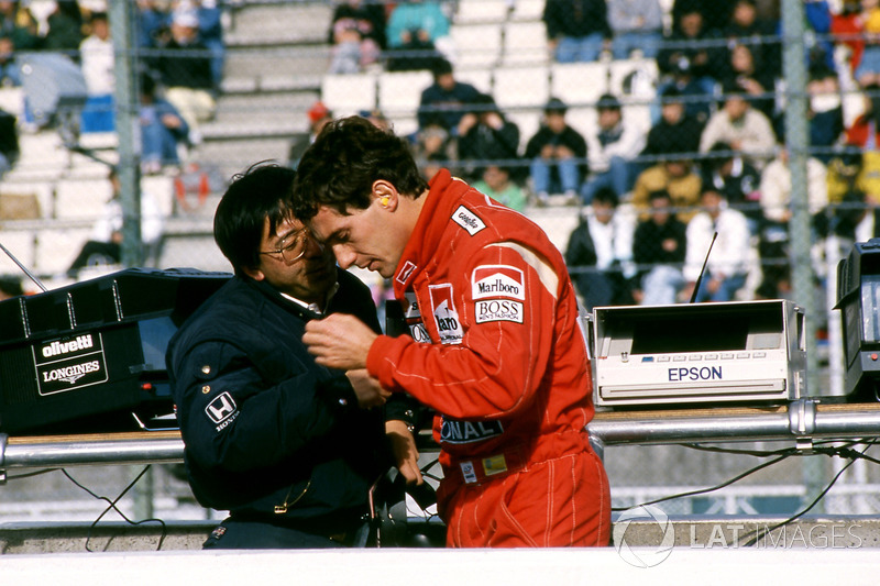 Ayrton Senna, McLaren, mit Osamu Goto